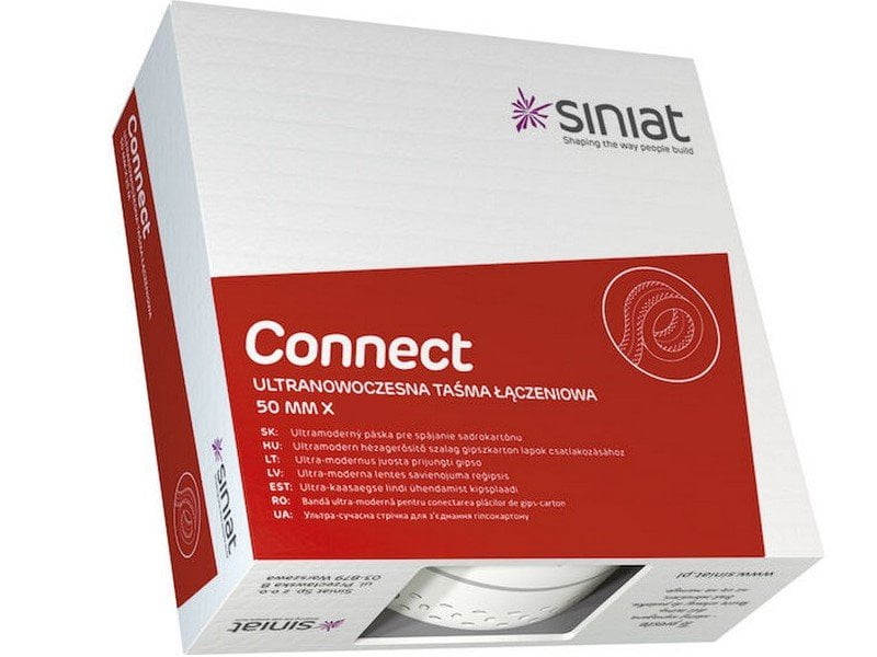 Siniat Comfort tapes for connecting gypsum plasterboard.