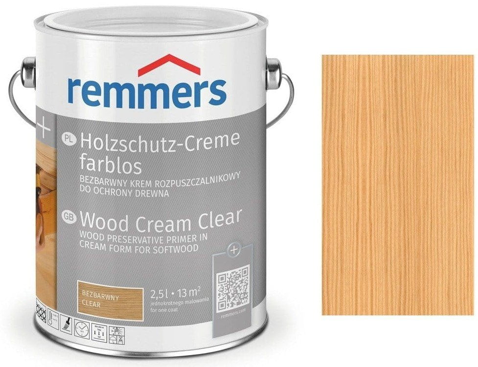 Colorless wood protection cream