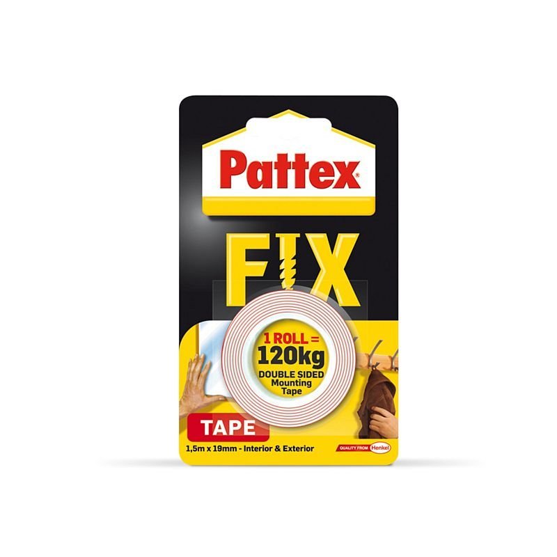 Pattex Fix 120kg Taśma Dwustronna 1.5m x 19mm