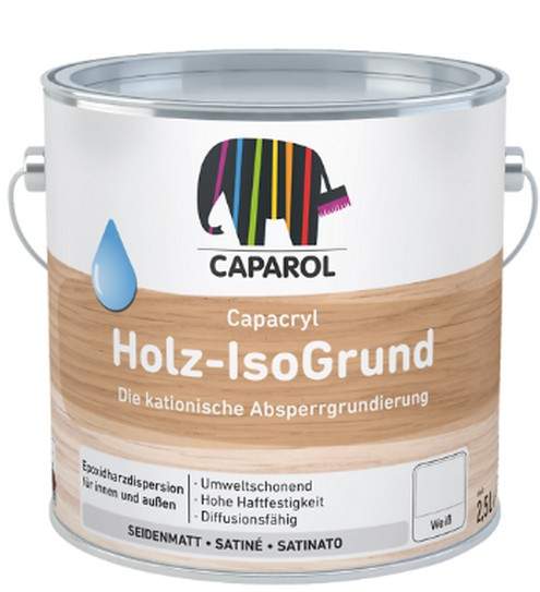 Caparol Capacryl Holz-IsoGrund 750 ml – weiße Holzgrundierung zur Isolierung von Holzinhaltsstoffen“