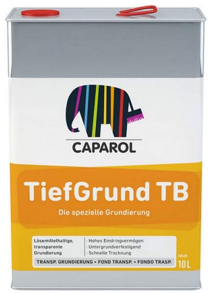 Caparol Tiefgrund TB 10 L – farblose Spezialgrundierung für Außenflächen und sandende Putze