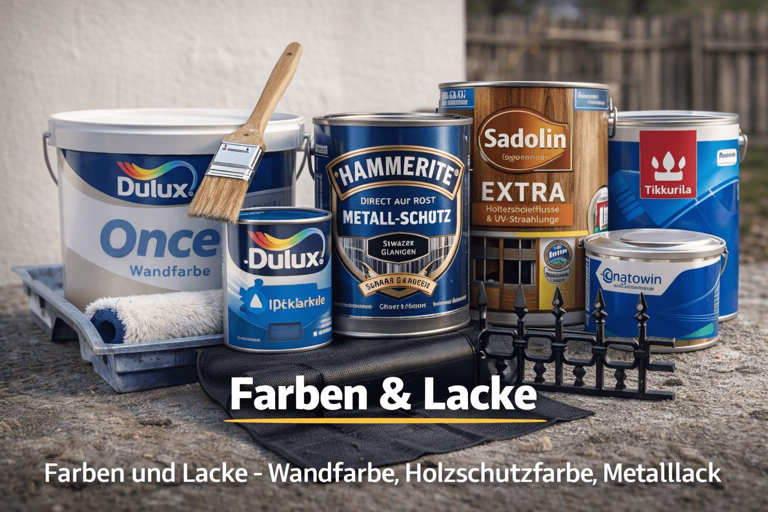 Farben und Lacke – Wandfarbe, Holzschutzfarbe und Metalllack für Renovierung und Bauarbeiten