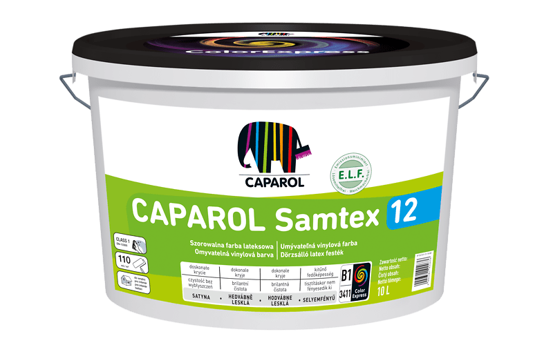 Caparol Samtex 12 Innenfarbe weiß seidenglänzend Eimer