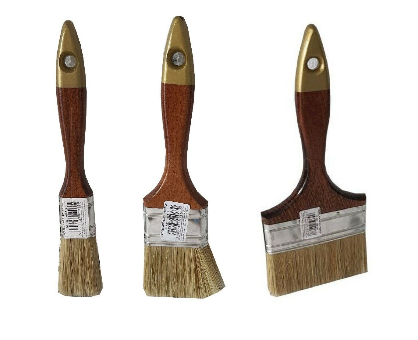 Flat brush lacquered